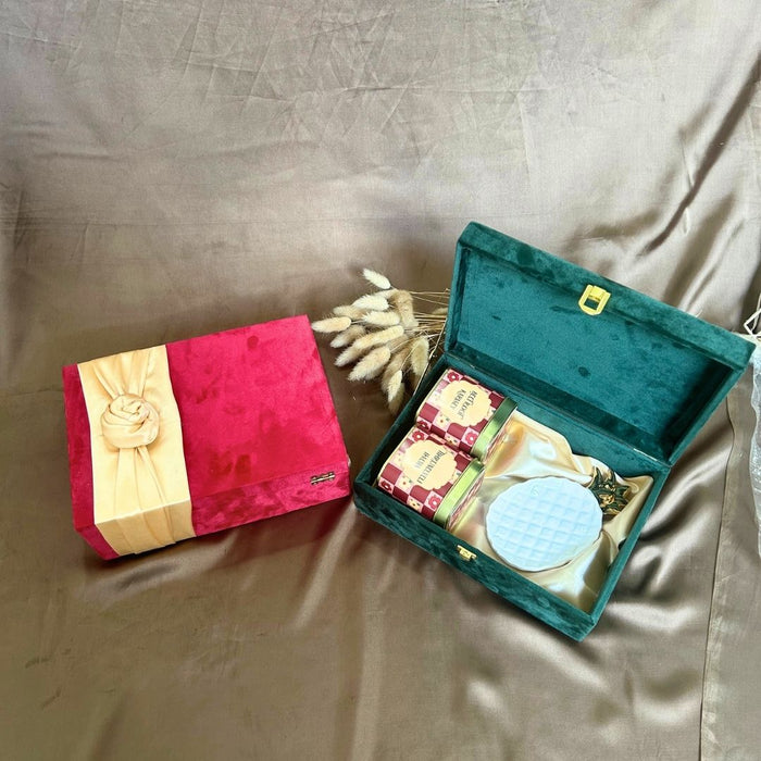 Velvet Diwali suitcase