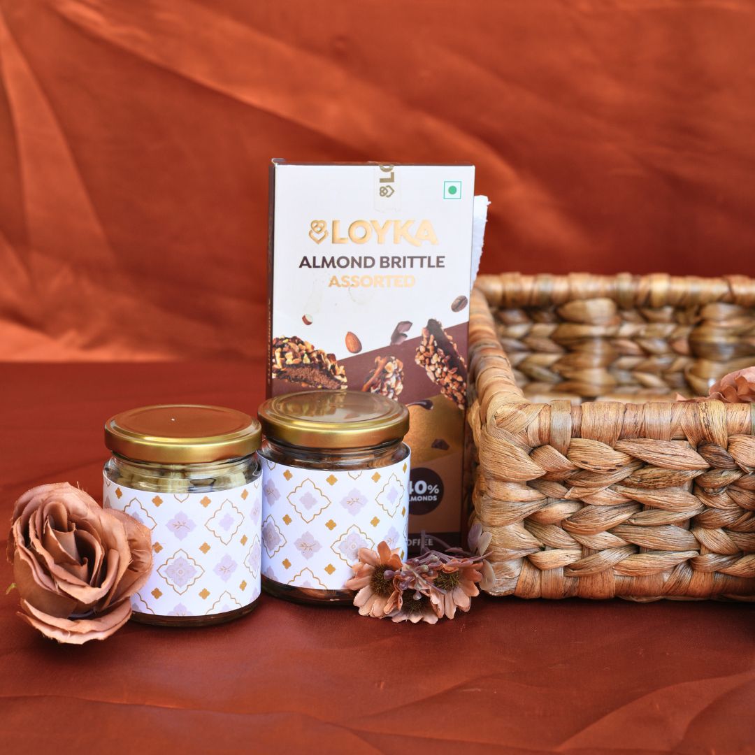 White & Beige Luxe Diwali Gift Tray