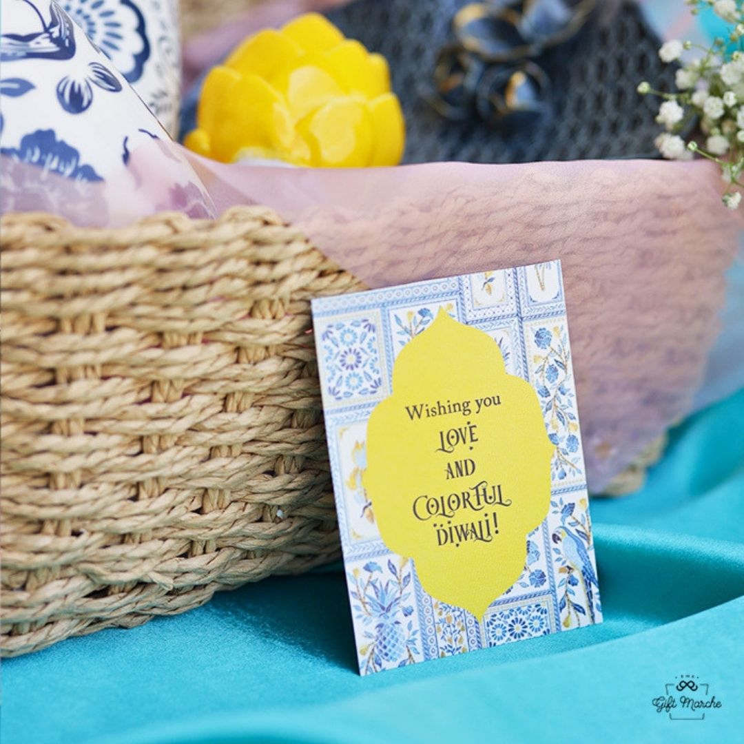 Elegant Blue & White Diwali Gift Hamper