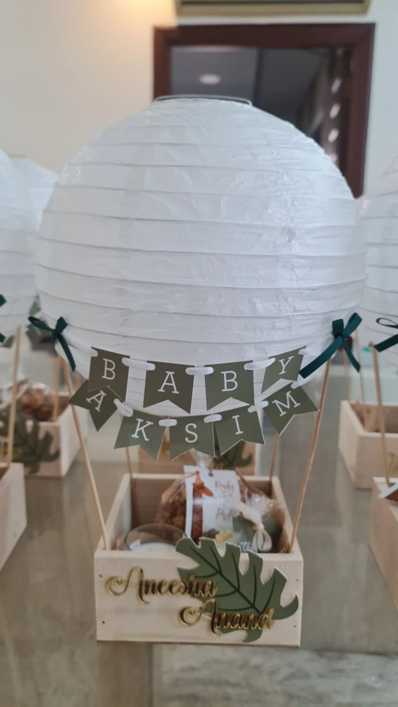 Tropical Hot Air Balloon Baby Shower Gifts