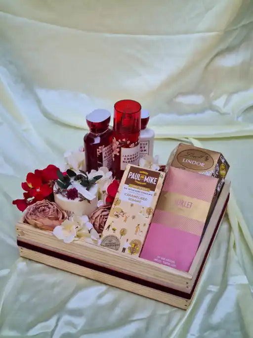 Cherry Blossom birthday thamper-The GiftMarche in Chennai