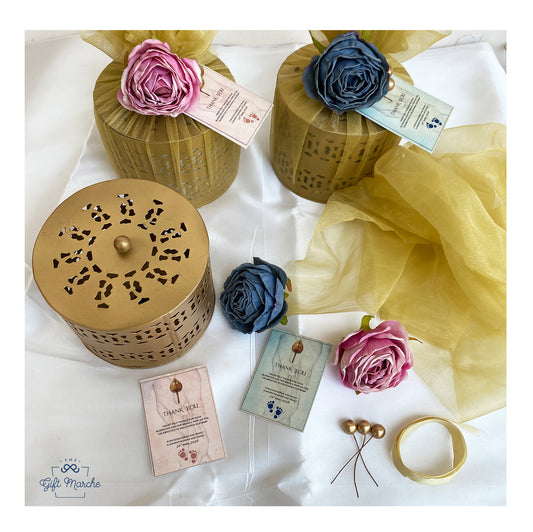Traditional Gold Metal Box Hamper