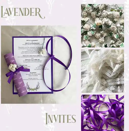 Lace Lilac Invites -The Gift Marche in Chennai