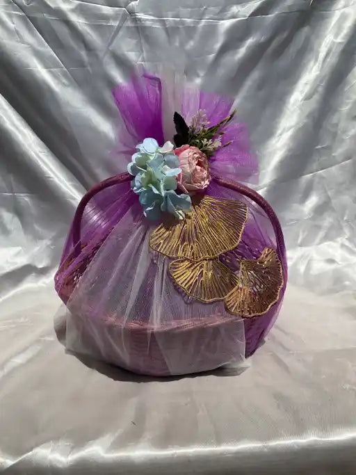 PurplewithGoldLeafTrousseauPackaging-TheGiftMarcheinChennai1