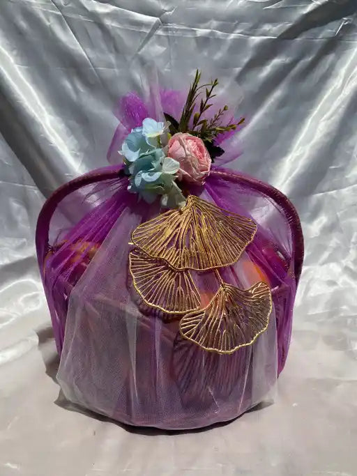 PurplewithGoldLeafTrousseauPackaging-TheGiftMarcheinChennai4