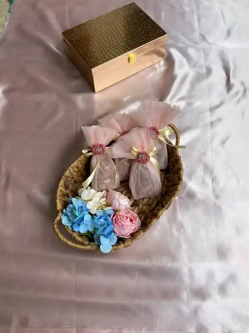Rose Gold Leatherite Invite Boxes -The Gift Marche in Chennai