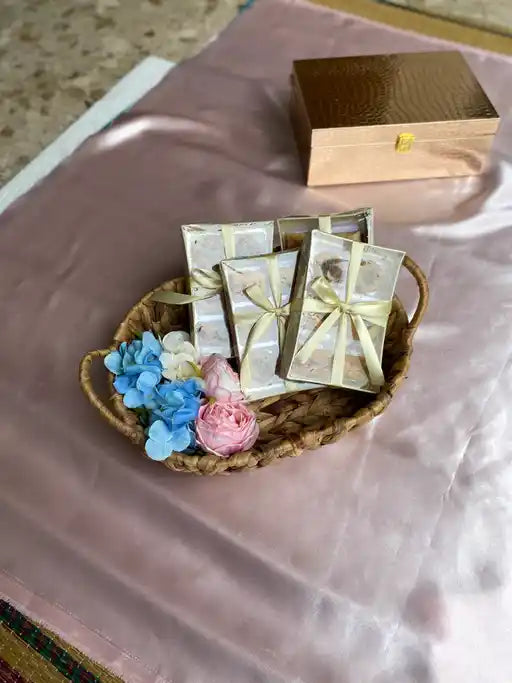 Rose Gold Leatherite Invite Boxes -The Gift Marche in Chennai