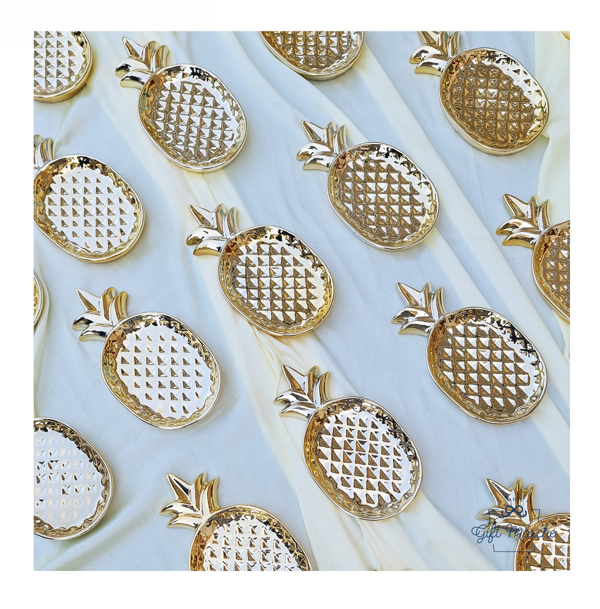 Gold Pineapple Baby Announcement Favors