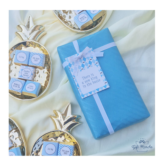 Gold Pineapple Baby Announcement Favors