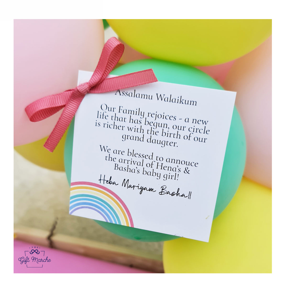 Sunshine Theme Baby Announcement Favors