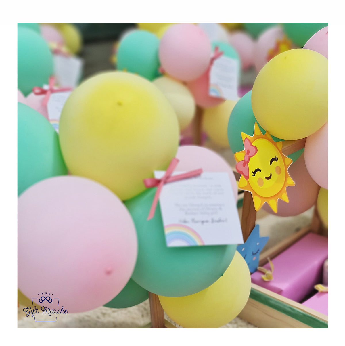 Sunshine Theme Baby Announcement Favors