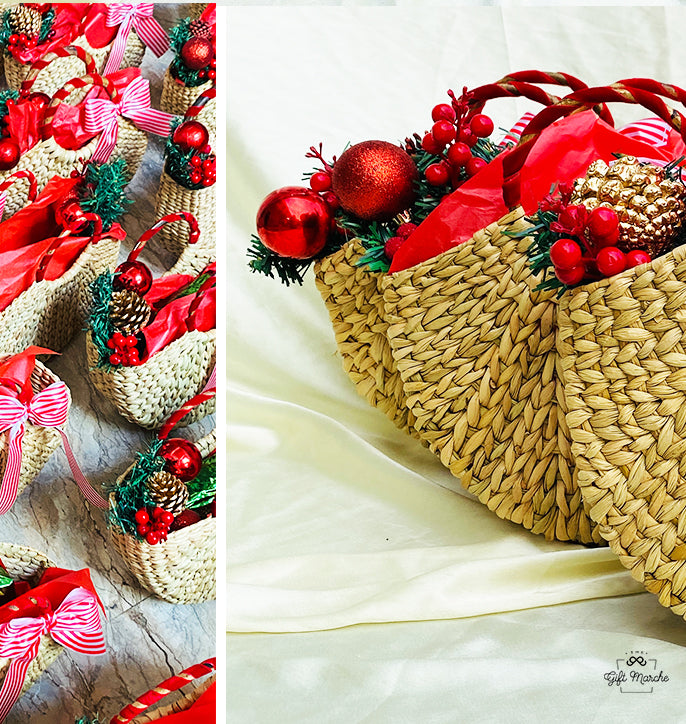 Cane Boat Basket Christmas Hamper