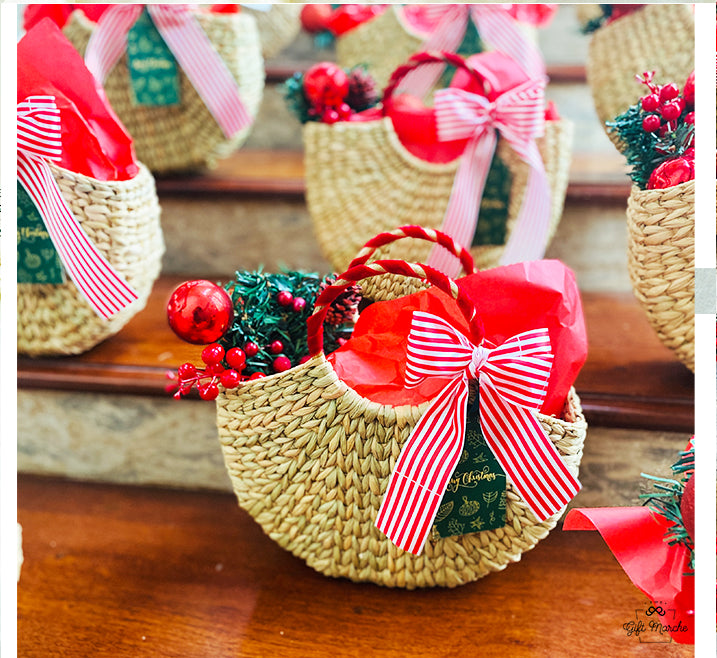 Cane Boat Basket Christmas Hamper