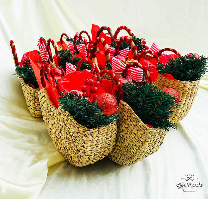 Cane Boat Basket Christmas Hamper
