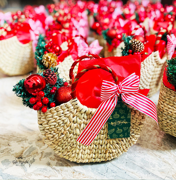 Cane Boat Basket Christmas Hamper