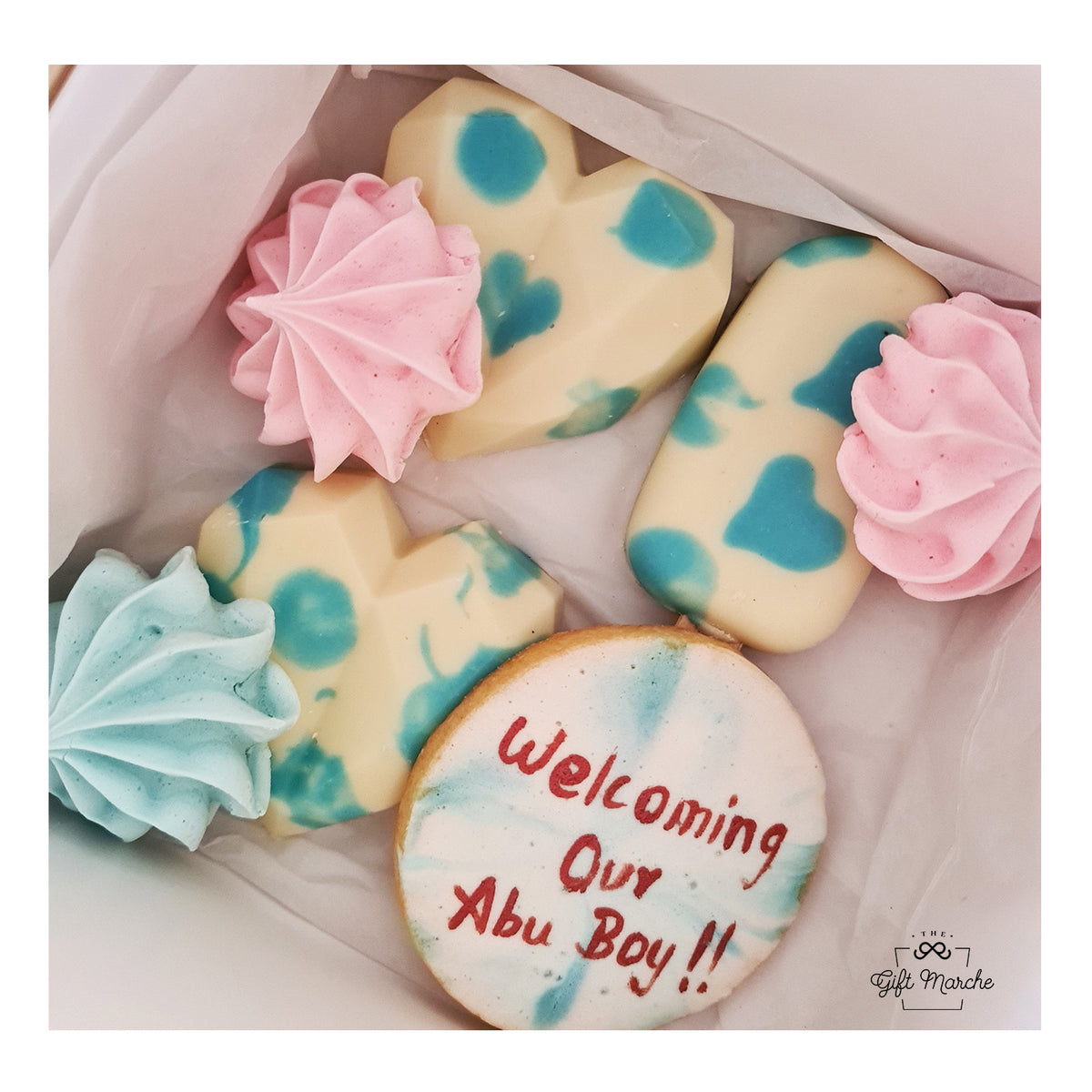 Furosiki Baby Boy Annoucement Hamper