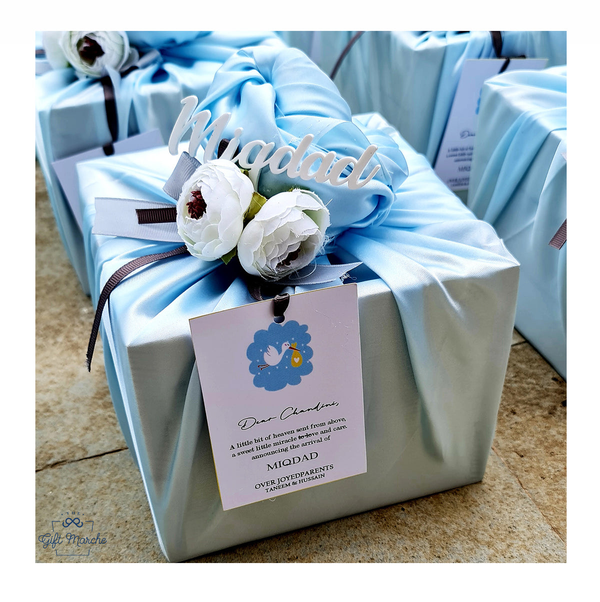 Furosiki Baby Boy Annoucement Hamper
