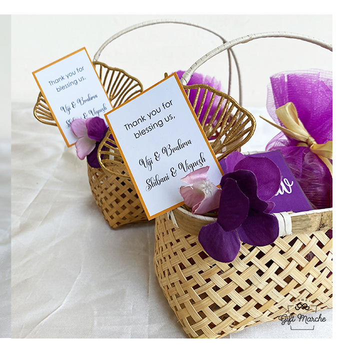 Purple Basket Baby Shower Return Favors